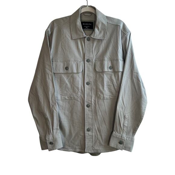 Abercrombie & Fitch Men's Linen Cotton Blend Shirt Jacket Size Medium - Picture 2 of 10